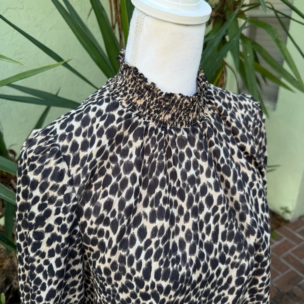 J Crew Ruffle Neck Blouse